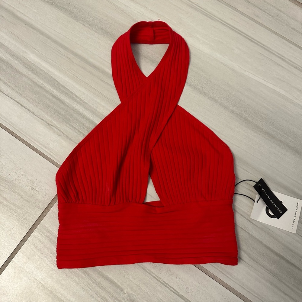 Red Callahan crop top